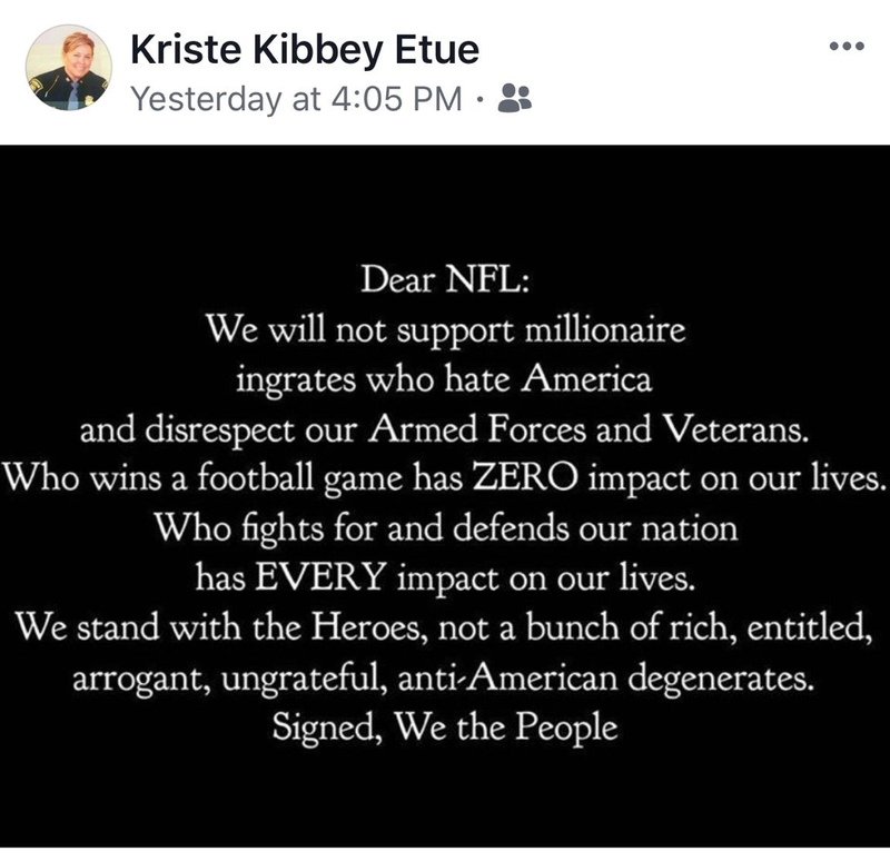 A meme shared by the Michigan State Police director on her Facebook page (Detroit Free Press)